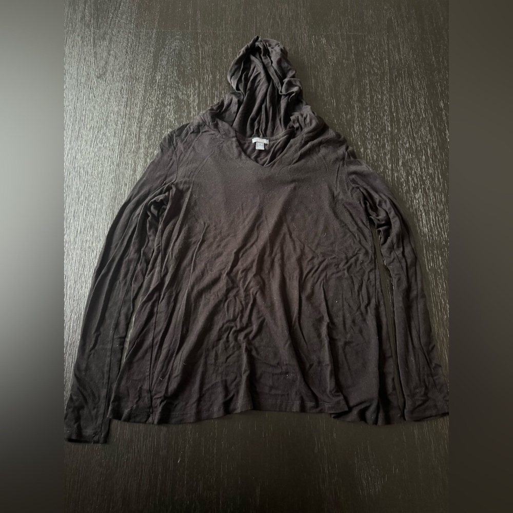 Aerie Women’s Black Hoodie with Slit in the Back (Like NEW)
